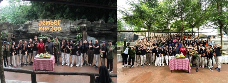 Syukuran bersama seluruh karyawan Jember Mini Zoo