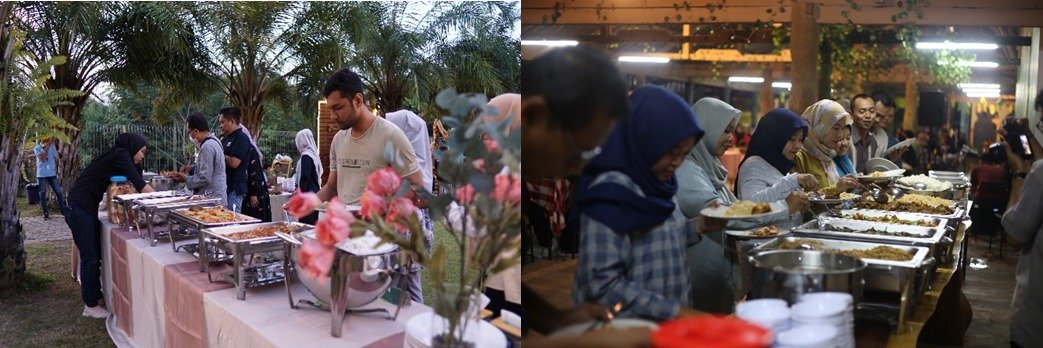Venue Bunga Desa Outdoor (kiri) dan Indoor (kanan)