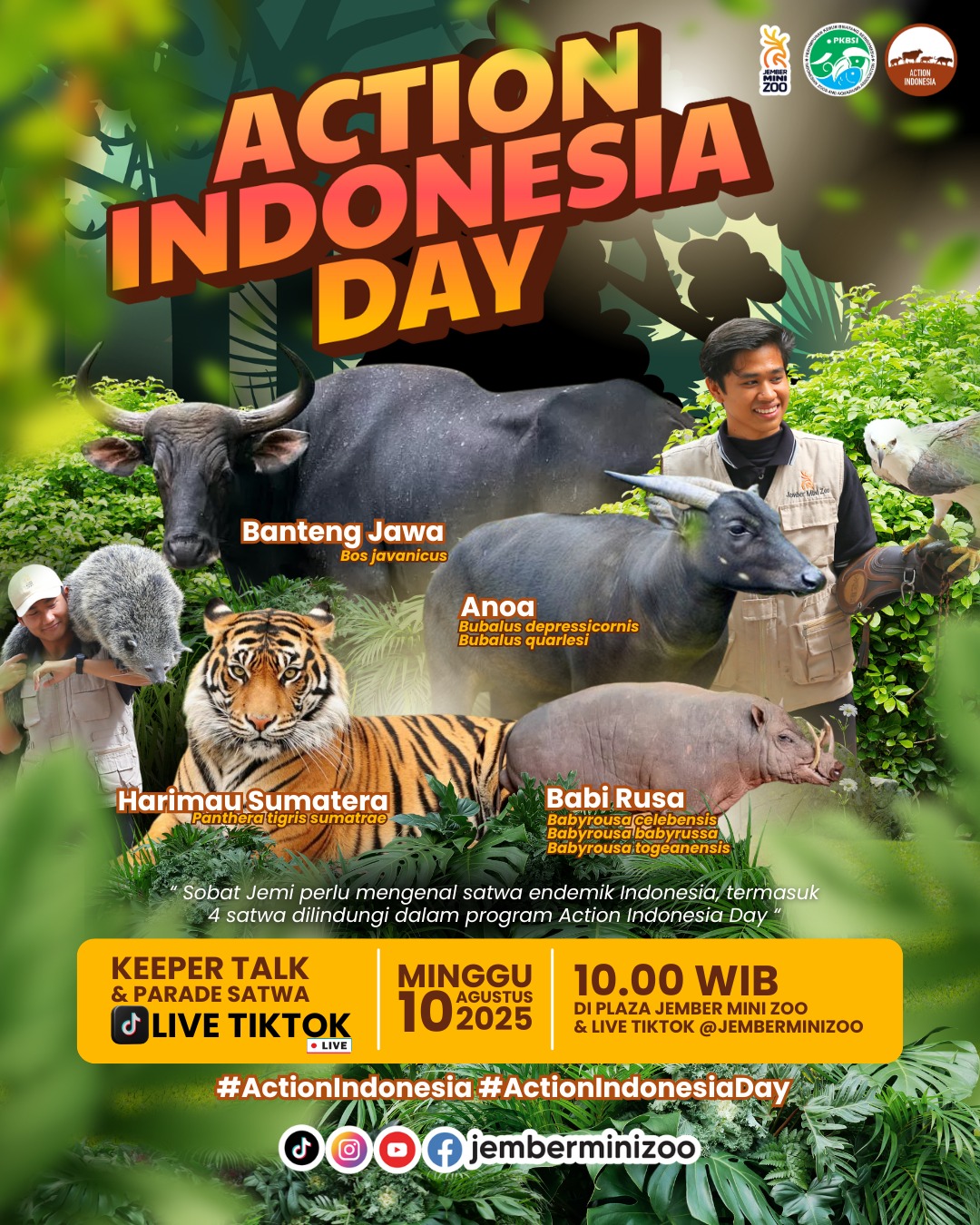 Lindungi Satwa Endemik Indonesia Melalui Action Indonesia Day