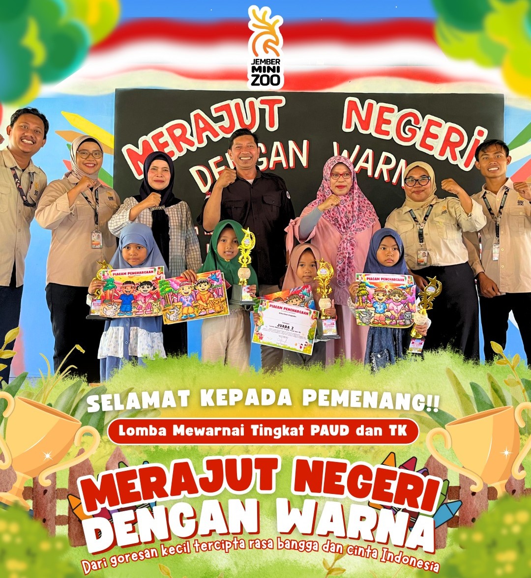 Lomba Mewarnai Semarak Kemerdekaan di Jember Mini Zoo